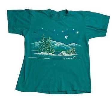 80s vintage Puff Print Alaska Tourist Tshirt Medi… - image 1