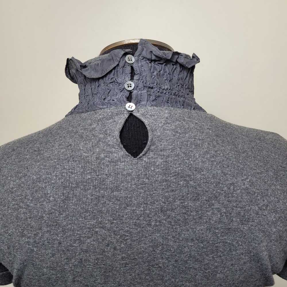 Brunello Cucinelli 100% Silk Shirt Turtleneck Gra… - image 5