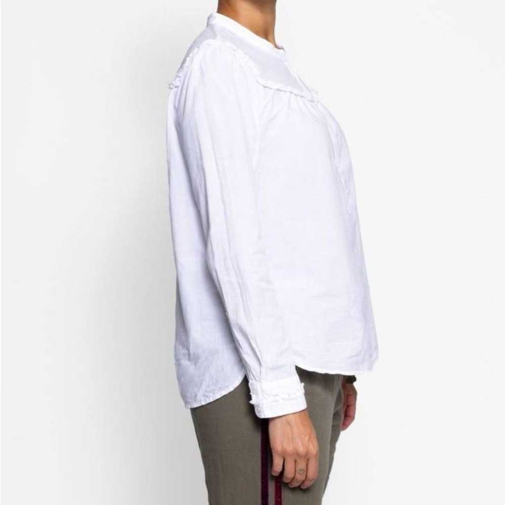 XIRENA XS White Grace Cotton Shirt Long Sleeve Top - image 2