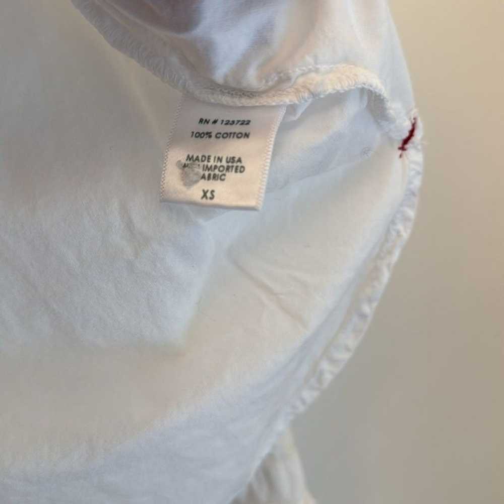 XIRENA XS White Grace Cotton Shirt Long Sleeve Top - image 5