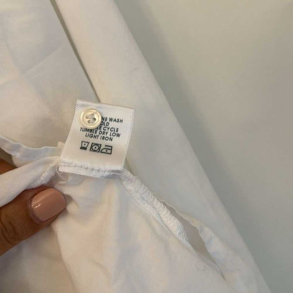 XIRENA XS White Grace Cotton Shirt Long Sleeve Top - image 6