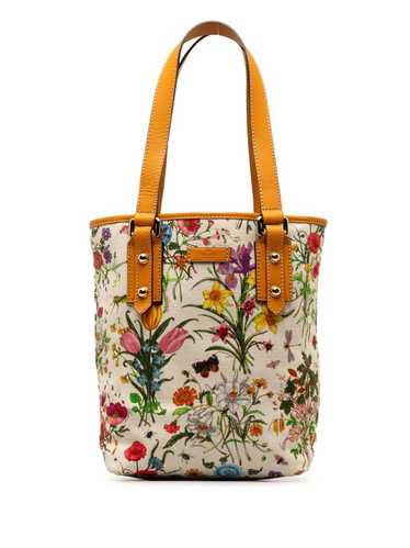 Gucci Pre-Owned 2000-2015 GG Flora tote bag - Whi… - image 1