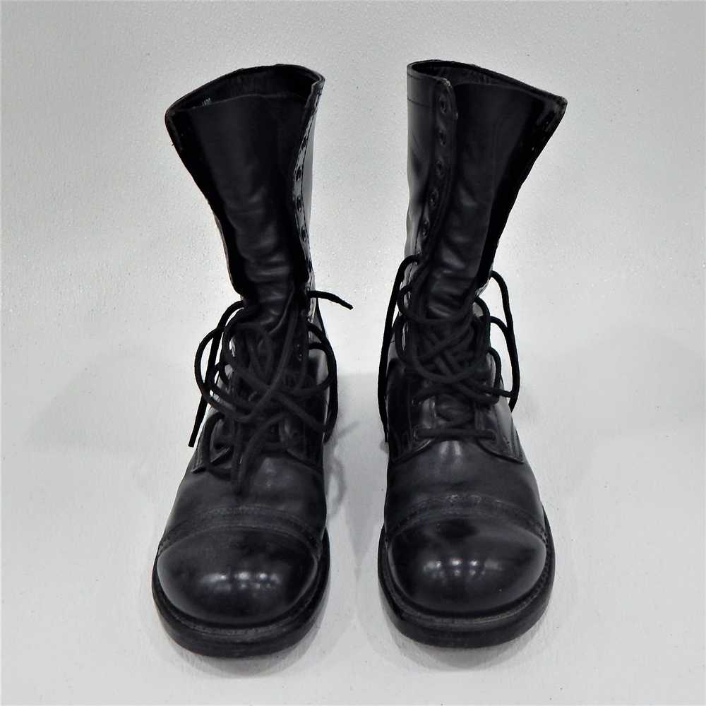 Vintage Corcoran Black Leather Military Combat Ca… - image 3