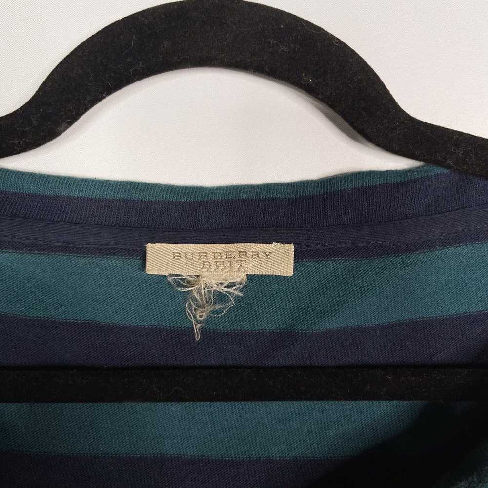 Burberry Brit Womens Large L Teal Navy Blue Awnin… - image 5