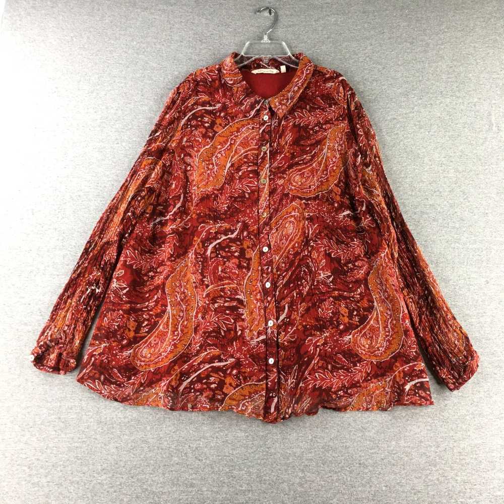 Vintage Soft Surroundings Shirt Womens 2X Plus Bu… - image 1