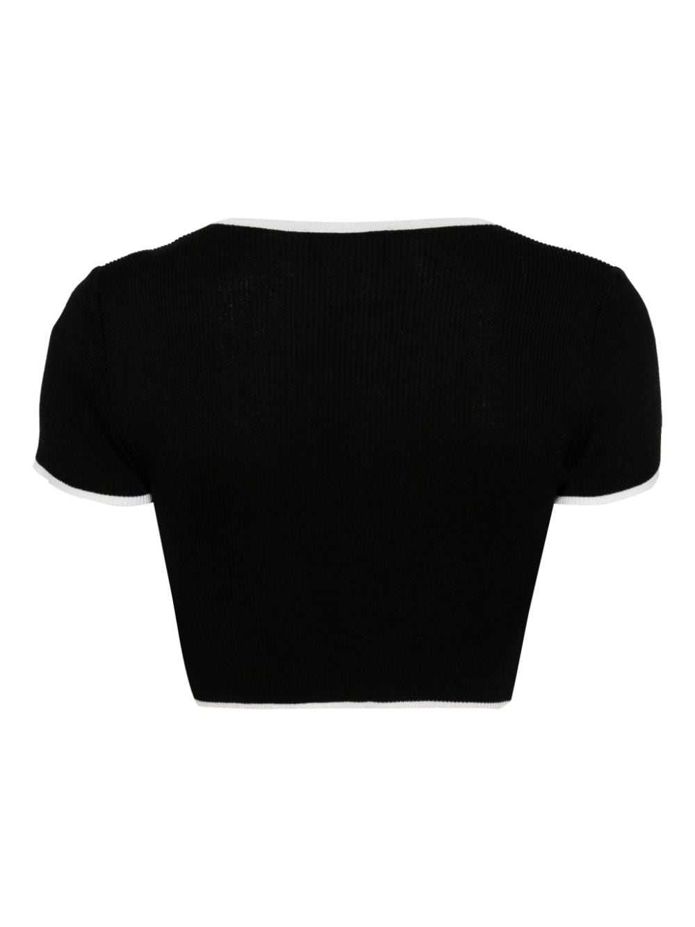 CHANEL Pre-Owned 1995 CC cropped T-shirt - Black - image 2