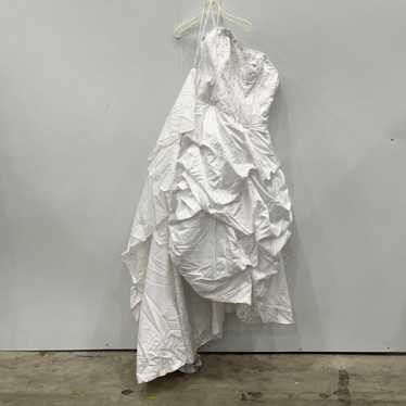 Oleg Cassini Womens White Embellished Strapless W… - image 1
