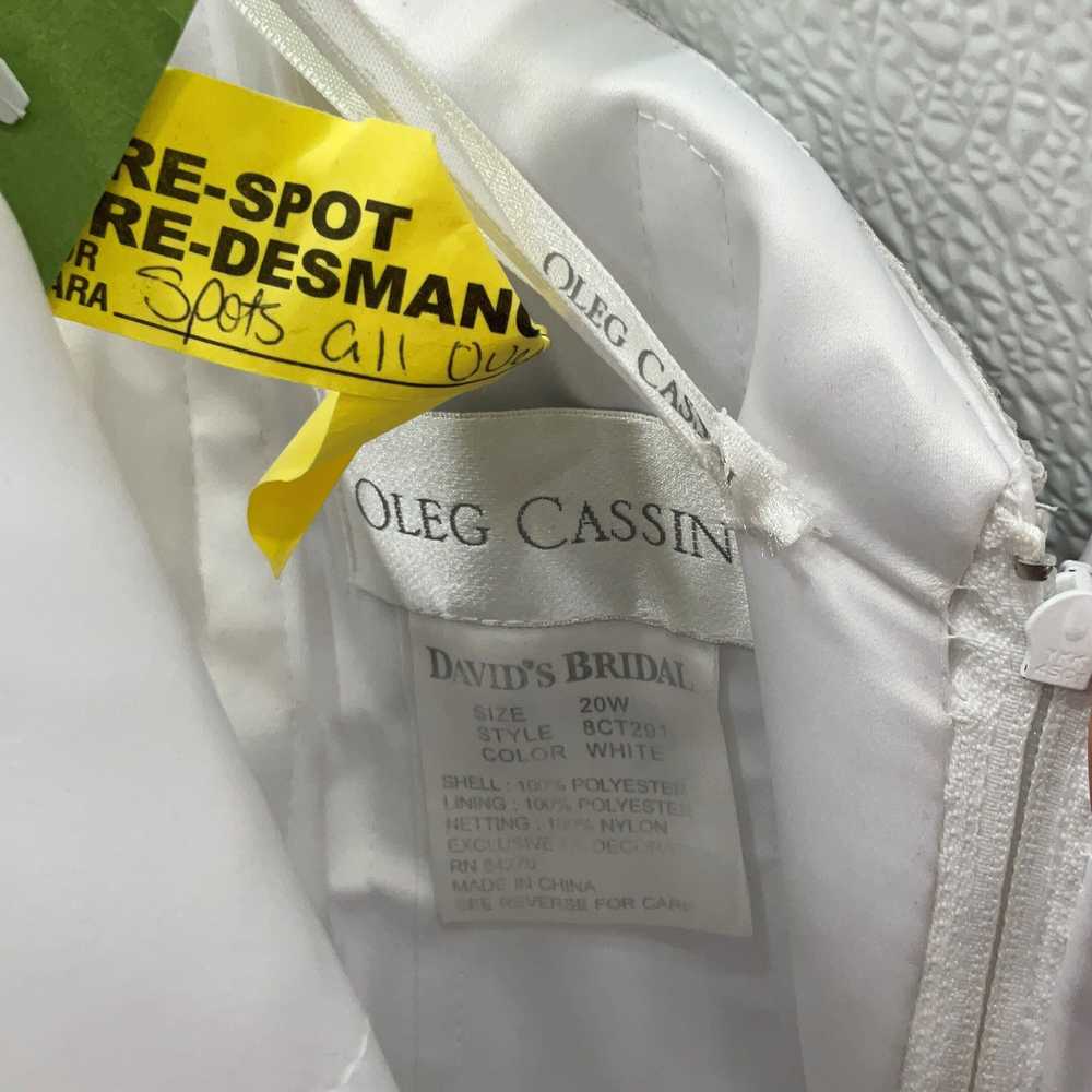 Oleg Cassini Womens White Embellished Strapless W… - image 3