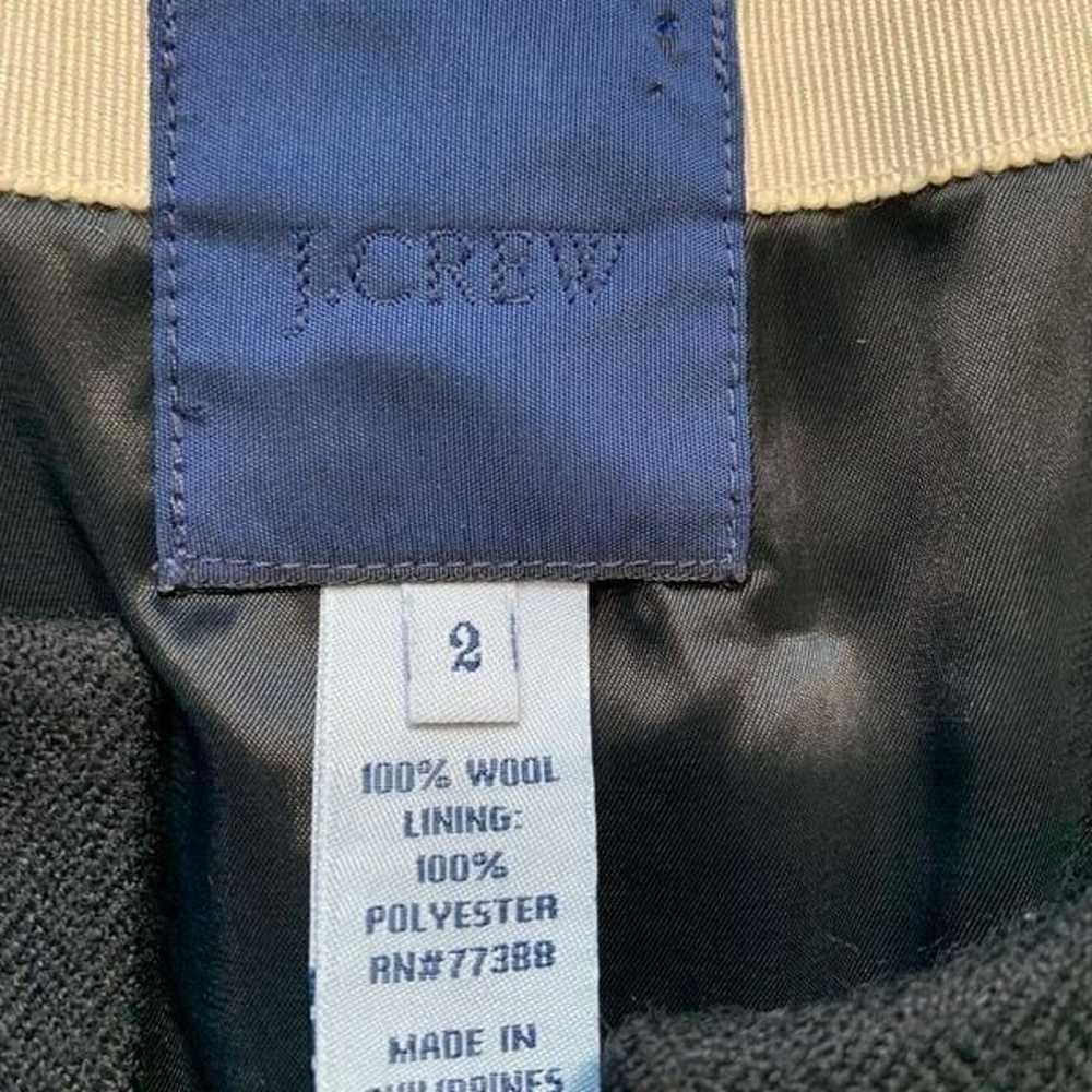 J. Crew Collarless Blazer Jacket Black Cropped Op… - image 6