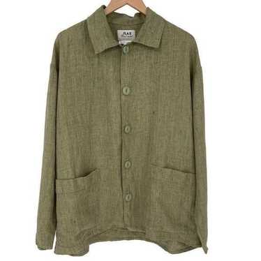 Flax By Jeanne Engelhart Linen Blazer Jacket Coll… - image 1