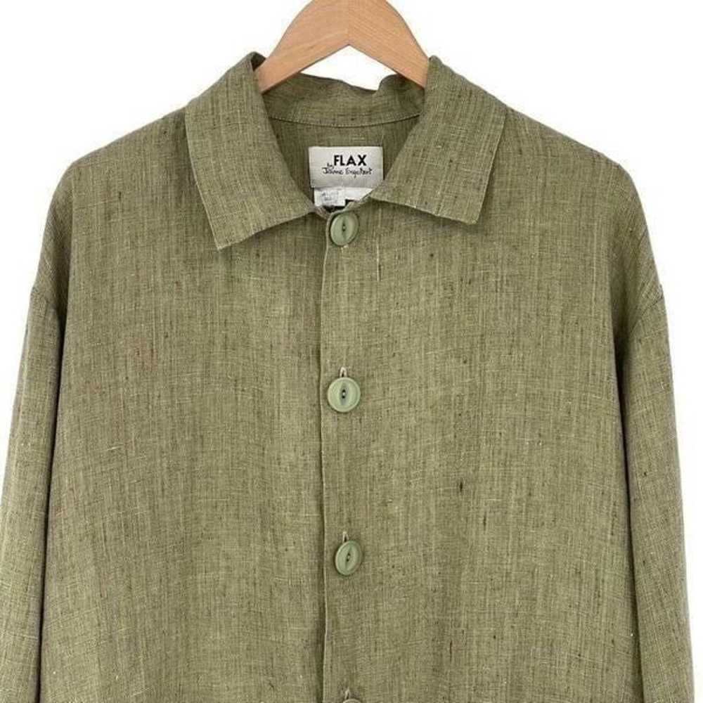 Flax By Jeanne Engelhart Linen Blazer Jacket Coll… - image 2
