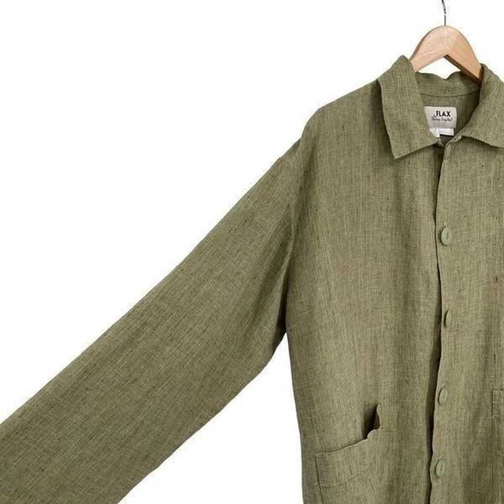 Flax By Jeanne Engelhart Linen Blazer Jacket Coll… - image 3
