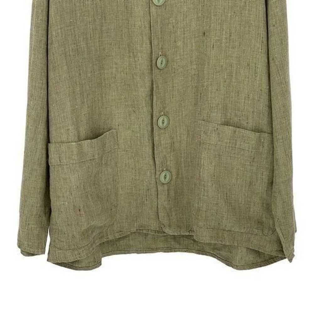 Flax By Jeanne Engelhart Linen Blazer Jacket Coll… - image 5