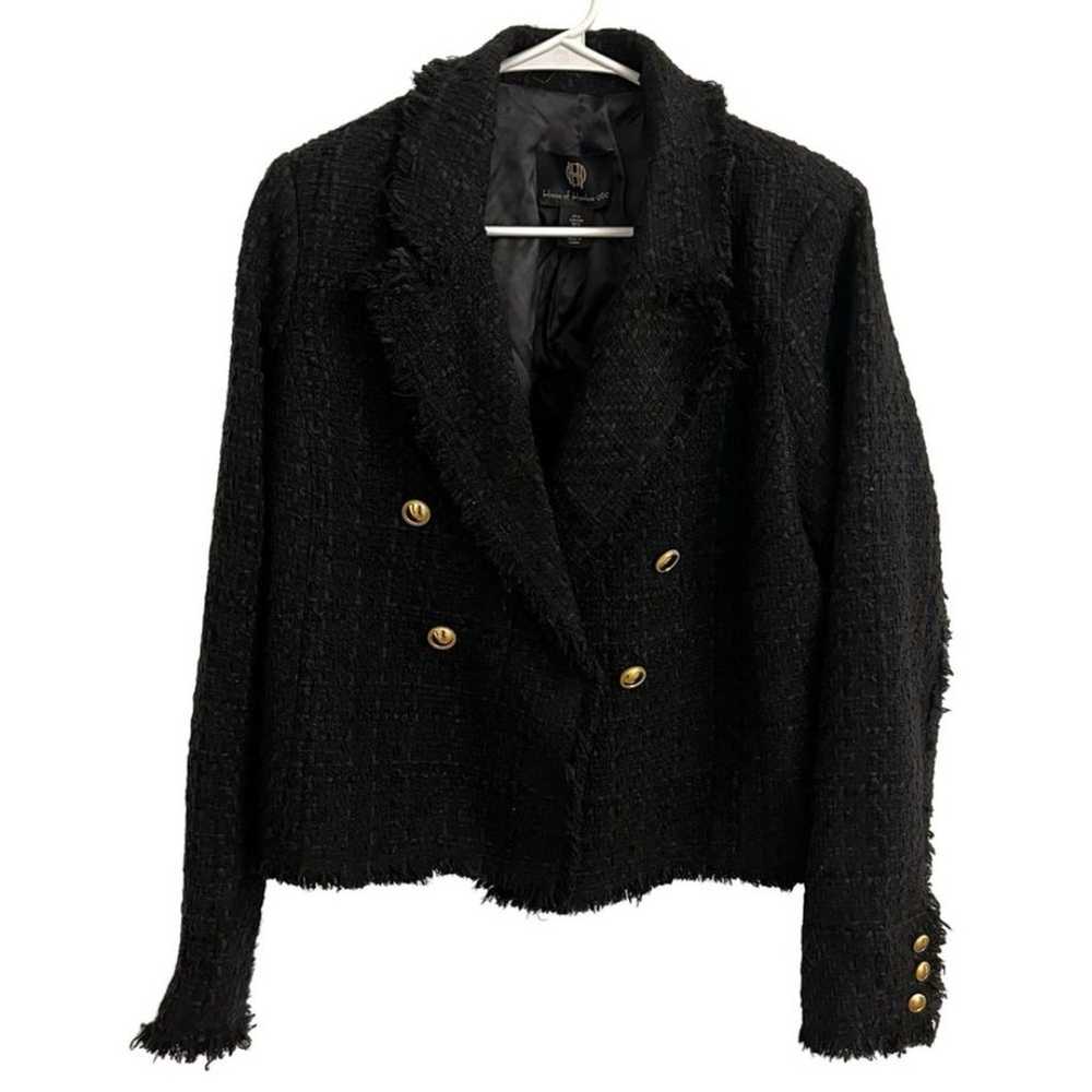 REVOLVE House of Harlow 1960 Tweed Black Blazer S… - image 1