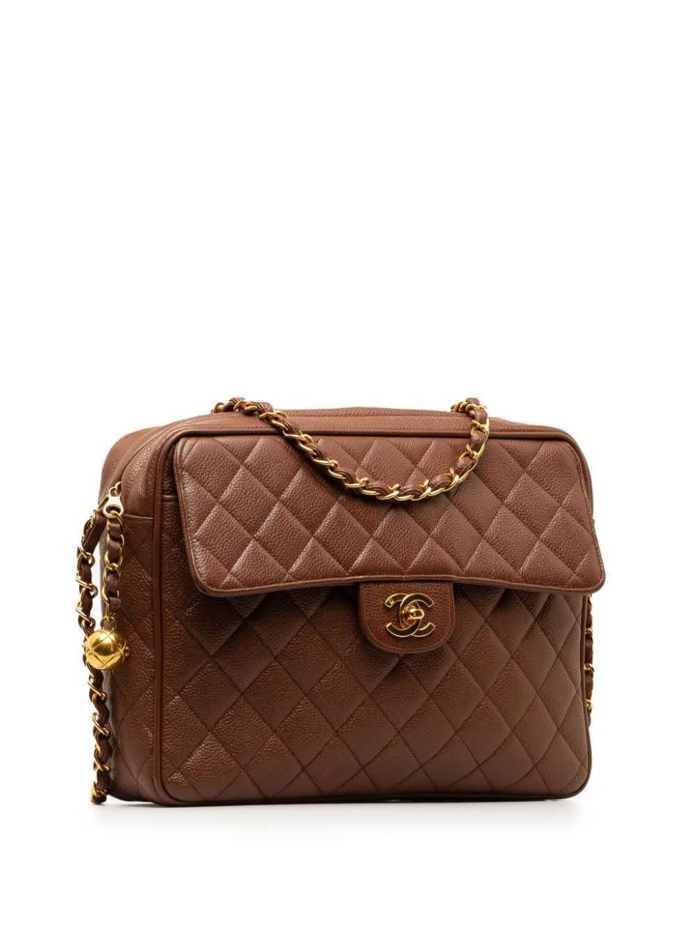 CHANEL Pre-Owned 1994-1996 CC Quilted Caviar Flap… - image 3