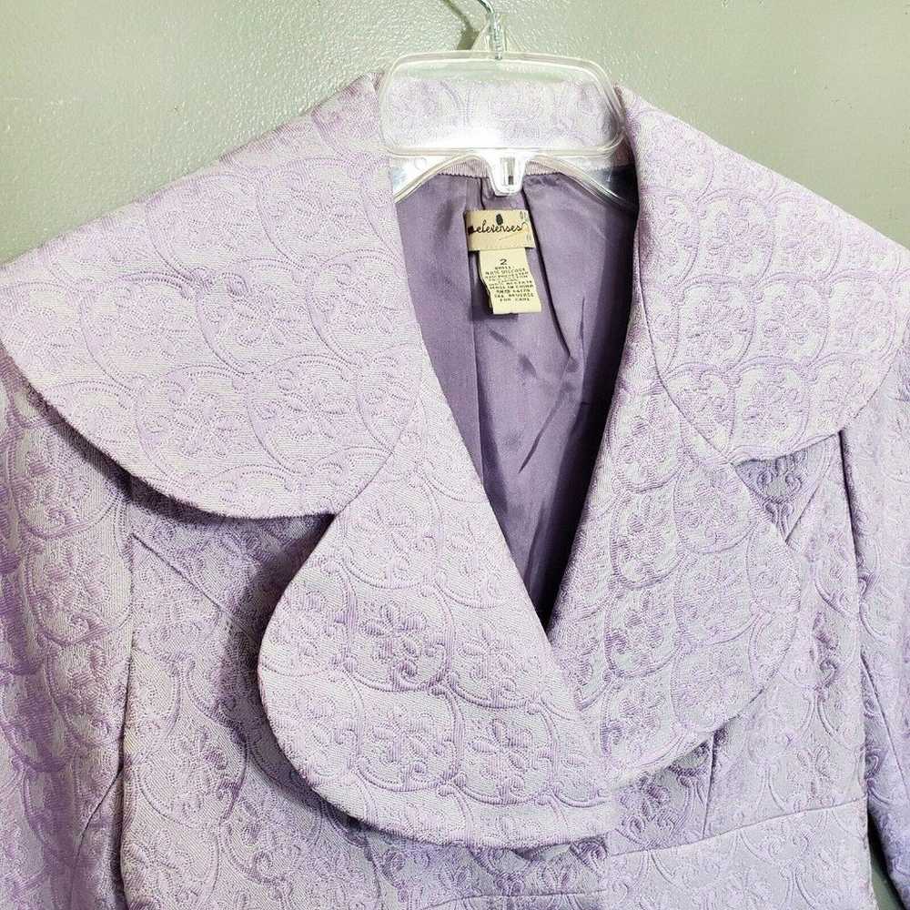 ANTHROPOLOGIE Jacket Womens Size 2 Elevenses Lave… - image 3