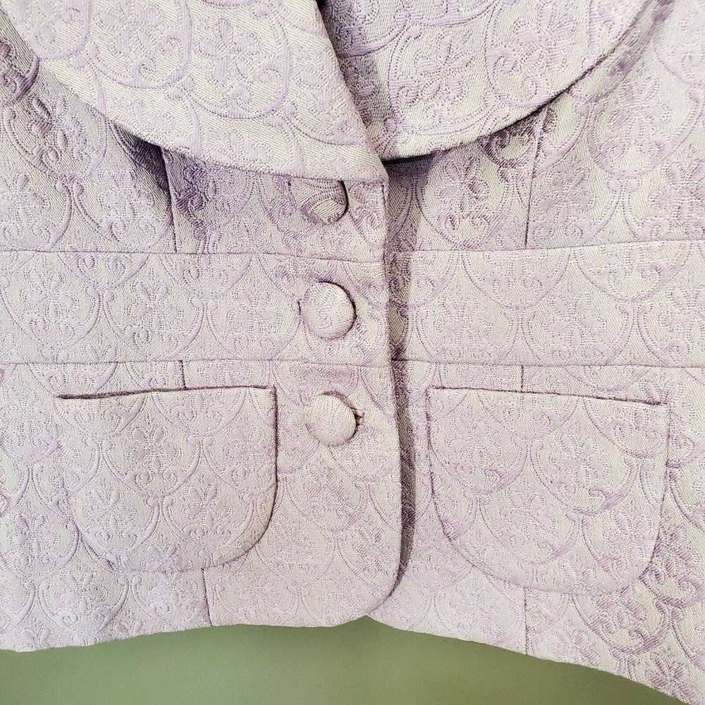 ANTHROPOLOGIE Jacket Womens Size 2 Elevenses Lave… - image 5