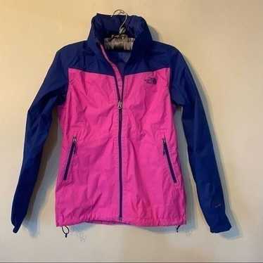 The North Face lightweight blue and pink jacket si