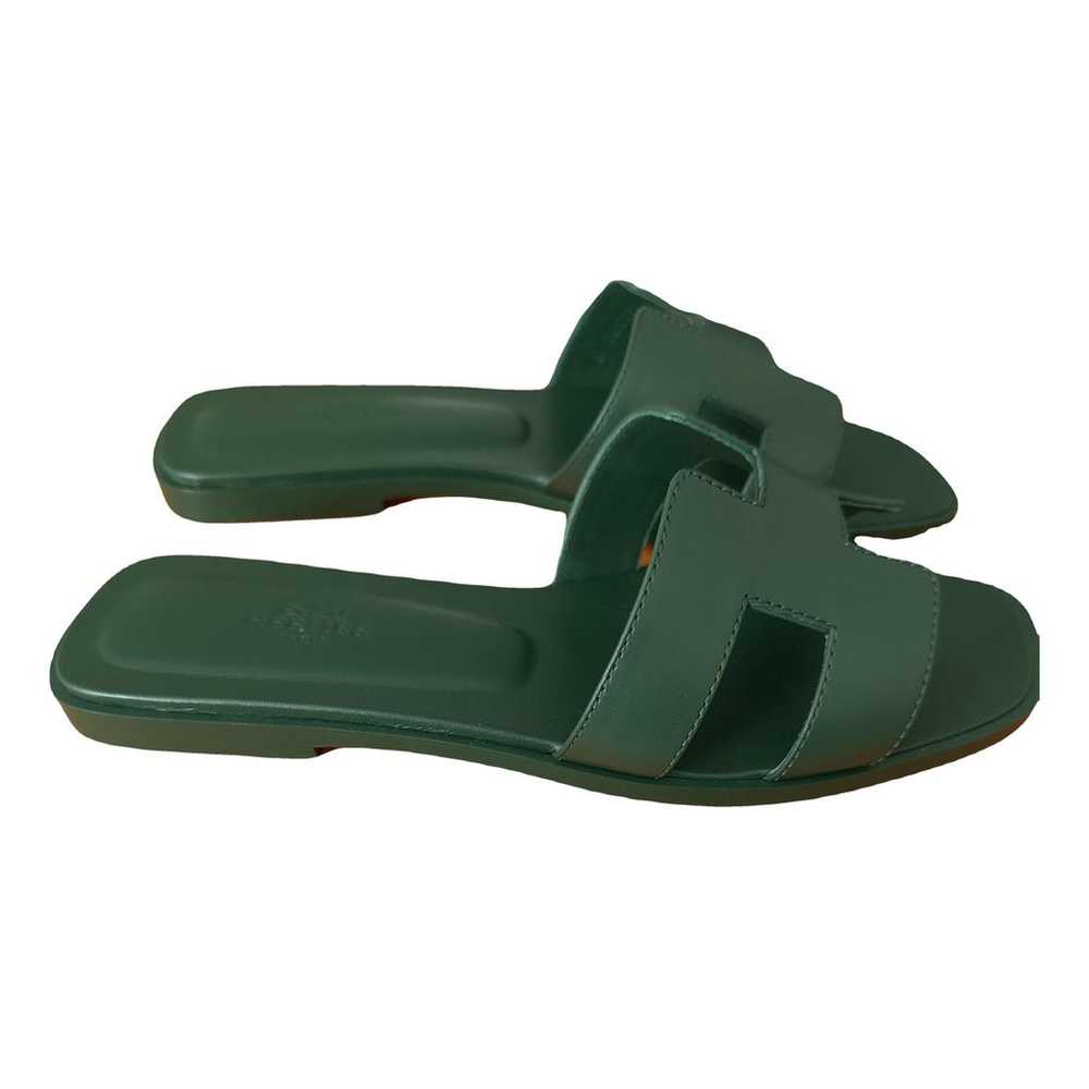 Hermès Oran pony-style calfskin sandal - image 1