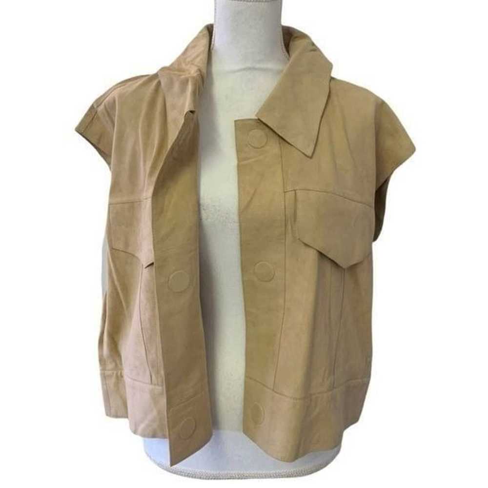 Women's sleeveless spring suede jacket - image 7