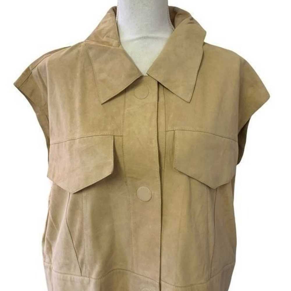 Women's sleeveless spring suede jacket - image 8