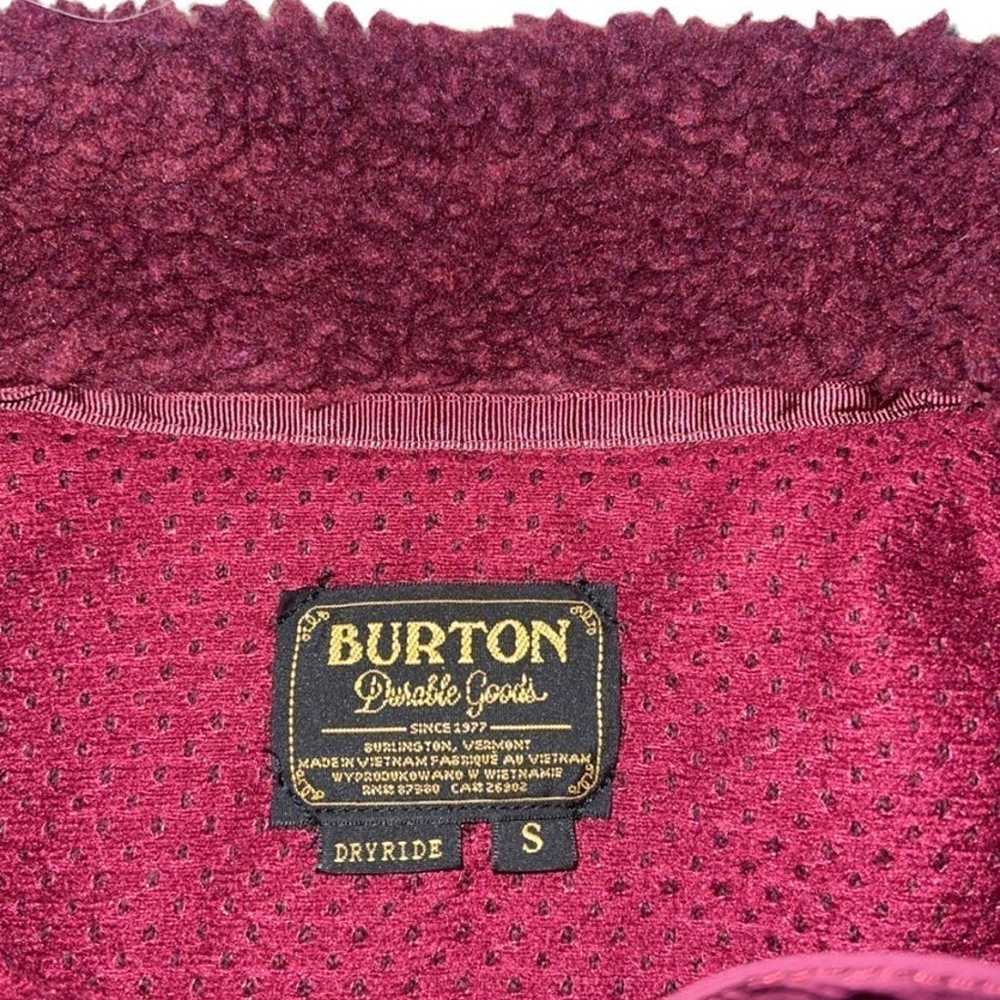 Burton Dryride Fleece Bolden Burgundy Maroon Zip … - image 5