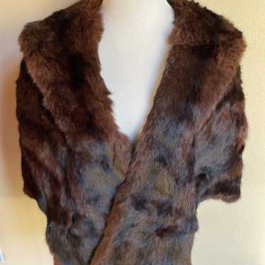 Vintage Parison Paytons Dark Brown  Fur Shawl Sto… - image 1