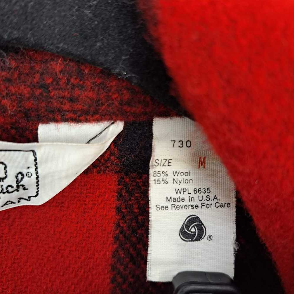 Woolrich Vintage Buffalo Plaid Vest Wool Blend 80… - image 5