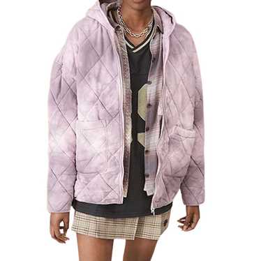 Urban Outfitters Freja Purple Tie Dye Quilted Hood