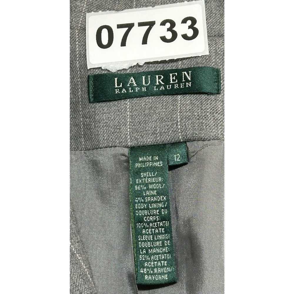 Lauren Ralph Lauren Blazer Womens 12 Gray Stripe … - image 10