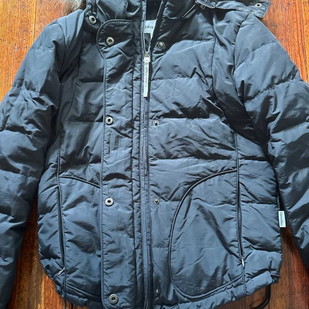 Calvin Klein Goose Down puffer jacket with raccoo… - image 3