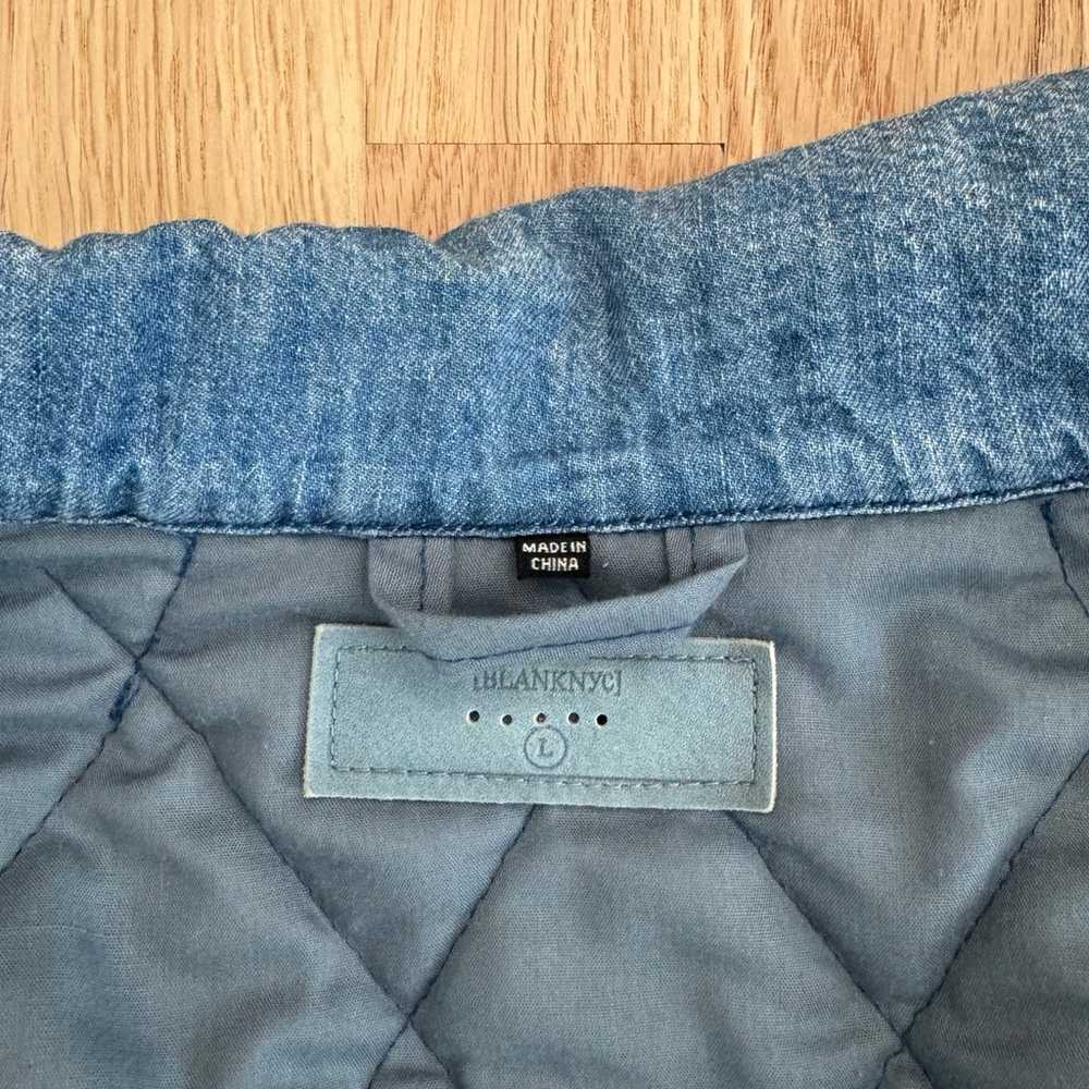 Blank NYC Quilted Blue Washed Cotton Jean Cropped… - image 7