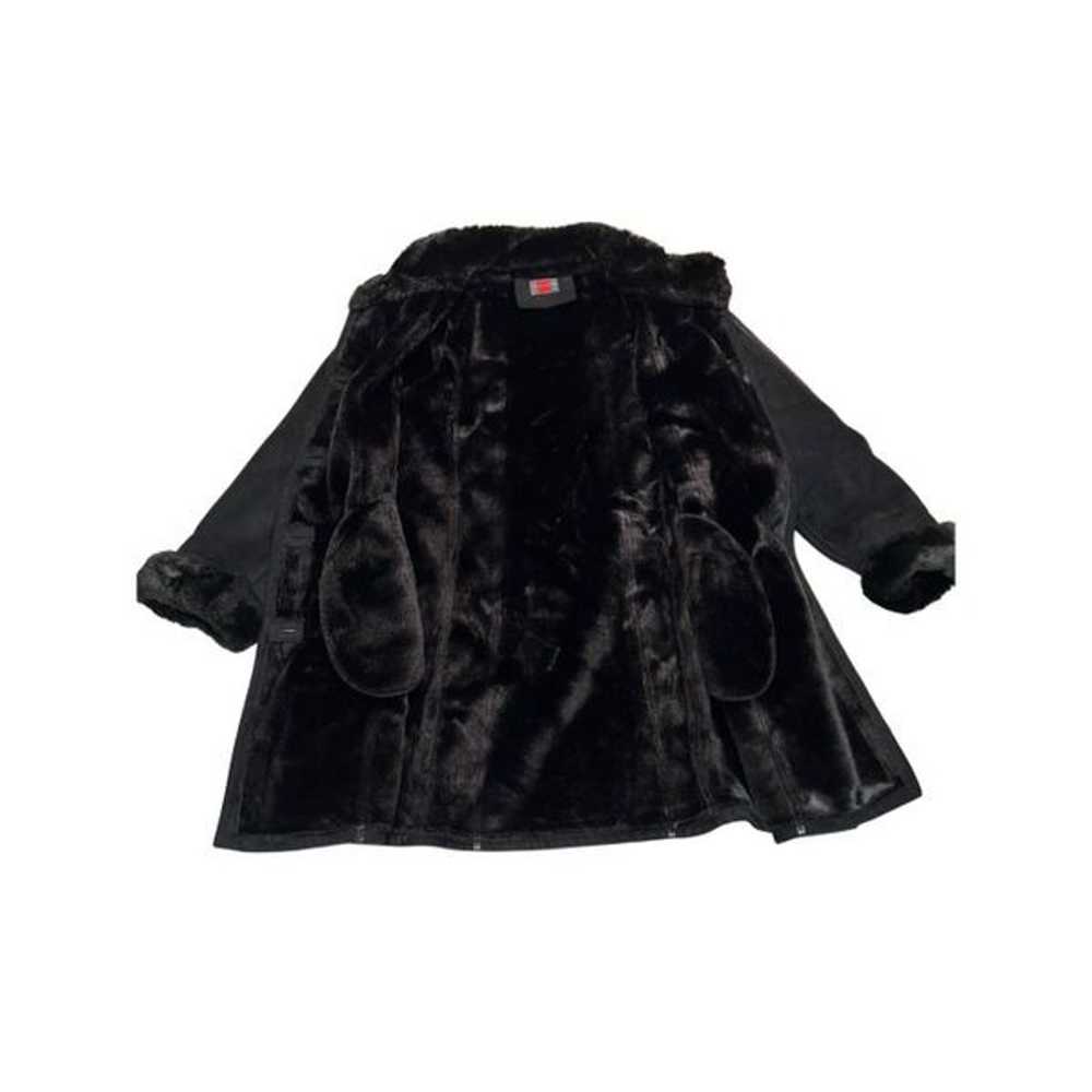 Gallery size large ladies black faux fur trimmed … - image 2