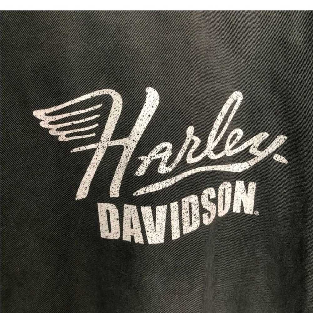 Harley Davidson Womens Patches Hooded Bomber Oliv… - image 12