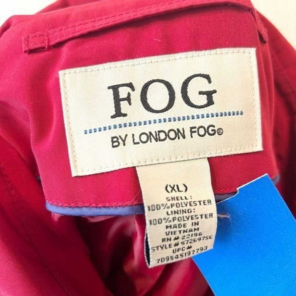 XL Red London Fog Belted Trench Coat - image 5