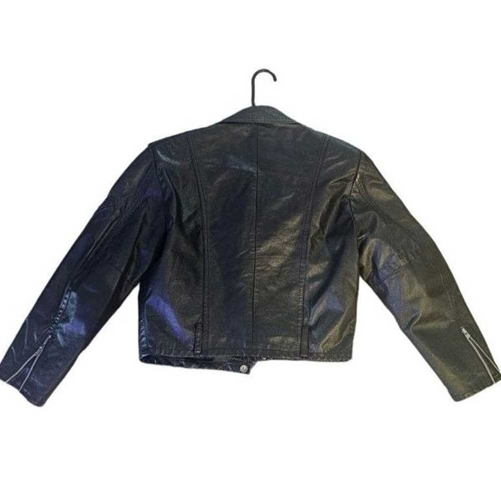 Vintage Women Leather Motorcycle Jacket Toronto S… - image 2