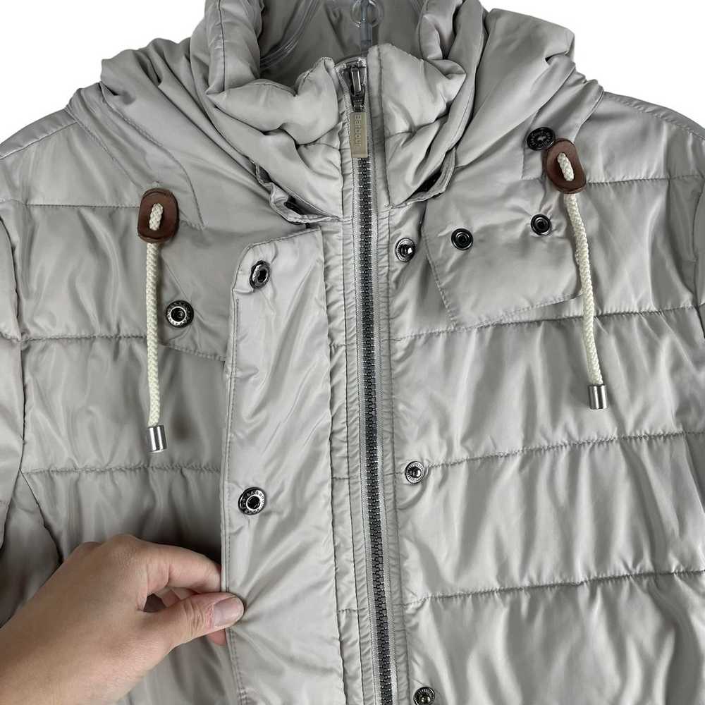 Barbour Shipper Quilted Puffer Jacket Hooded Full… - image 7