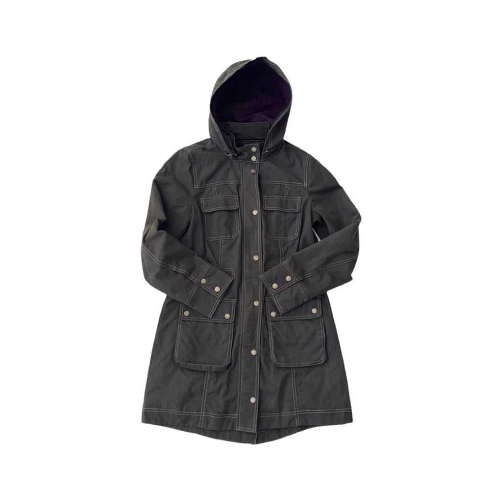 Boden Perfectly Cozy Waxed Cotton Olive Brown Hoo… - image 1