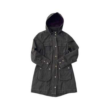 Boden Perfectly Cozy Waxed Cotton Olive Brown Hoo… - image 1
