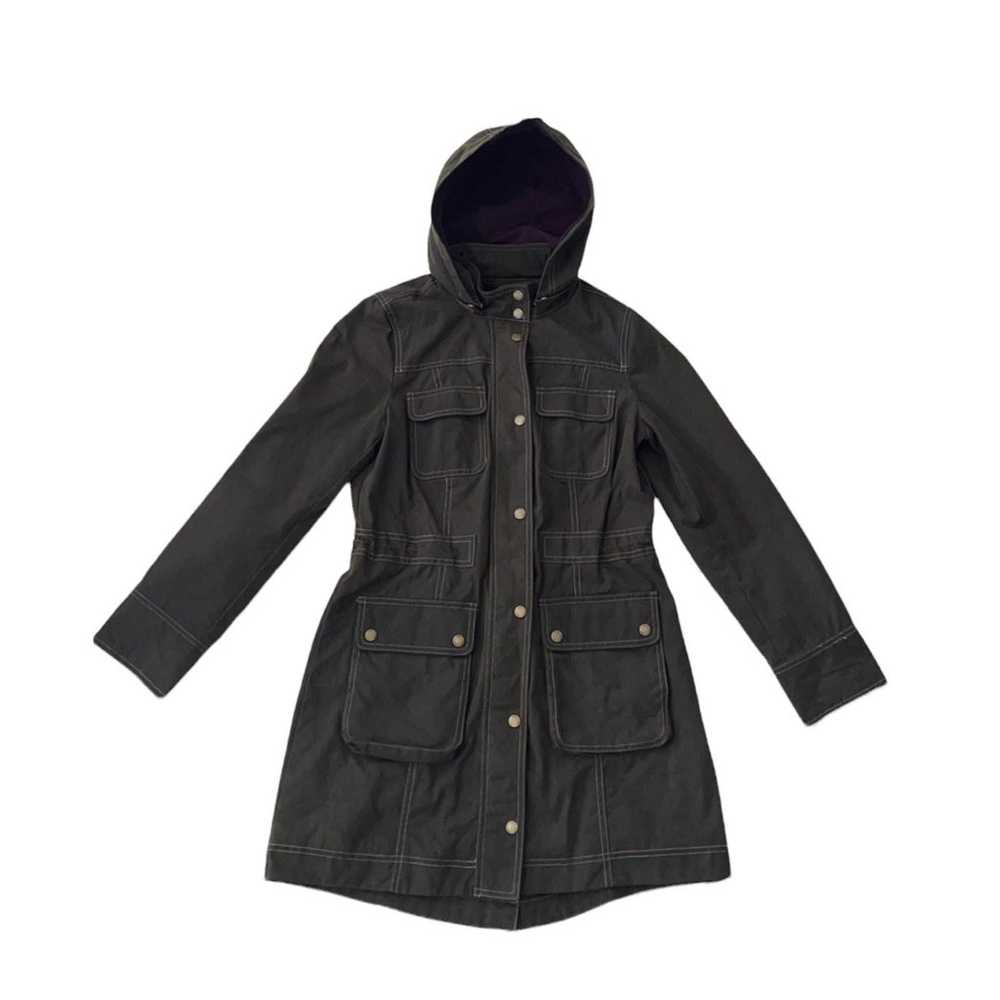 Boden Perfectly Cozy Waxed Cotton Olive Brown Hoo… - image 2