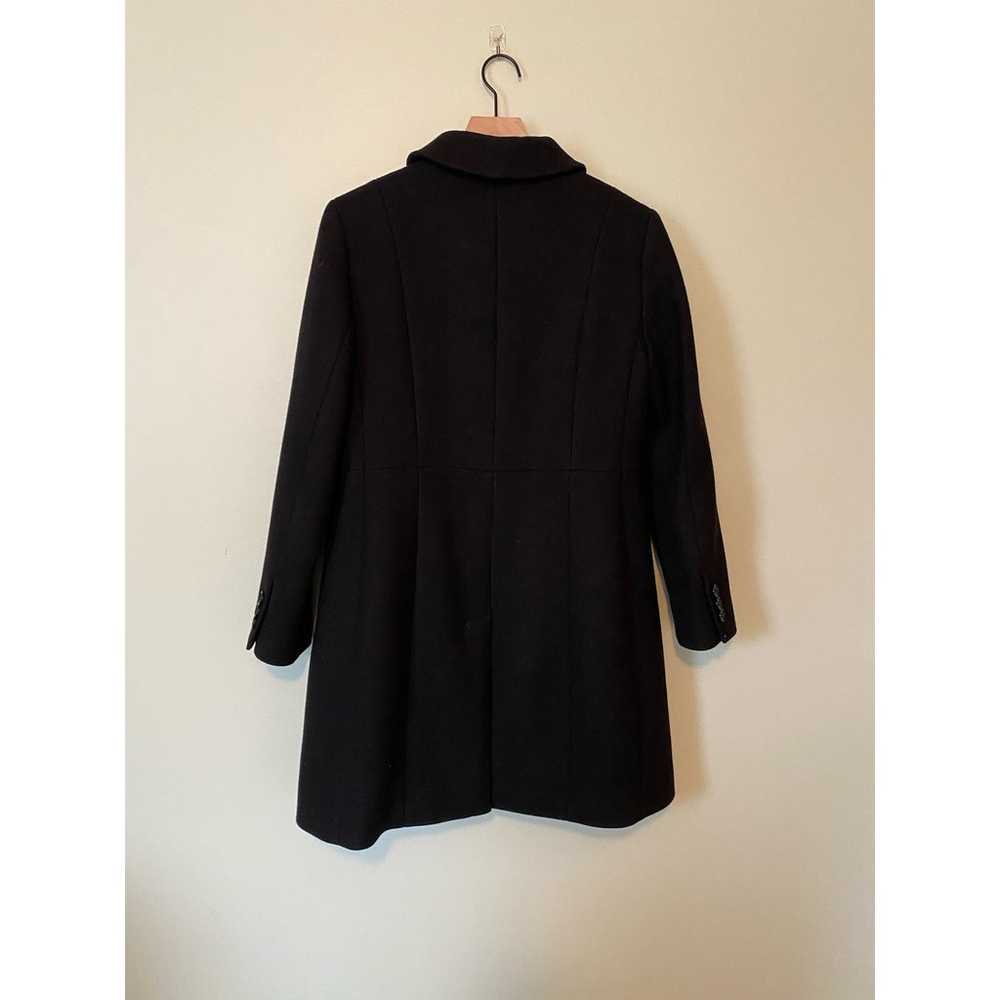 Talbots Ruffle Melton Coat Black Wool Fabric Made… - image 5