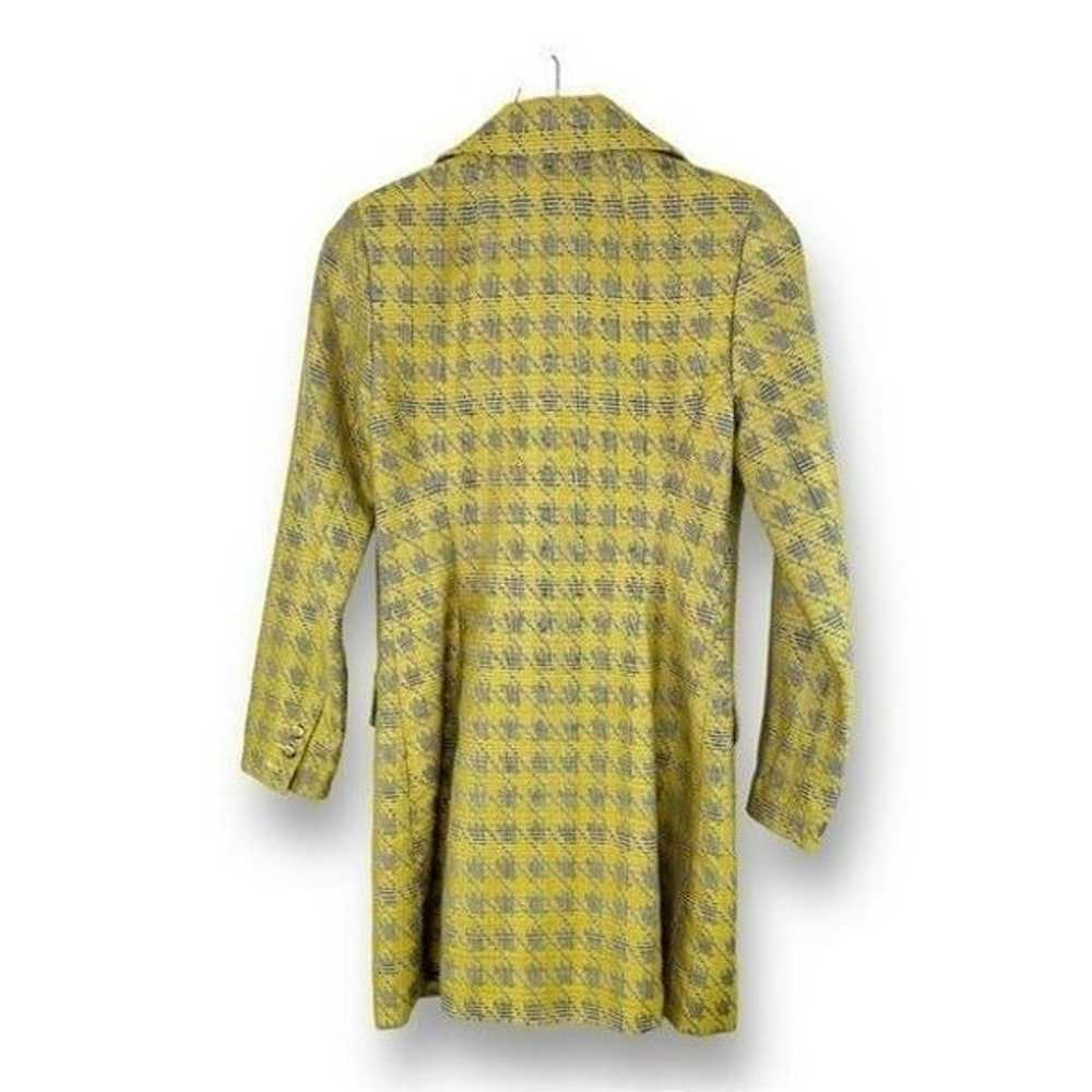 Cabi Regency Yellow Houndstooth Coat Long Jacket … - image 4