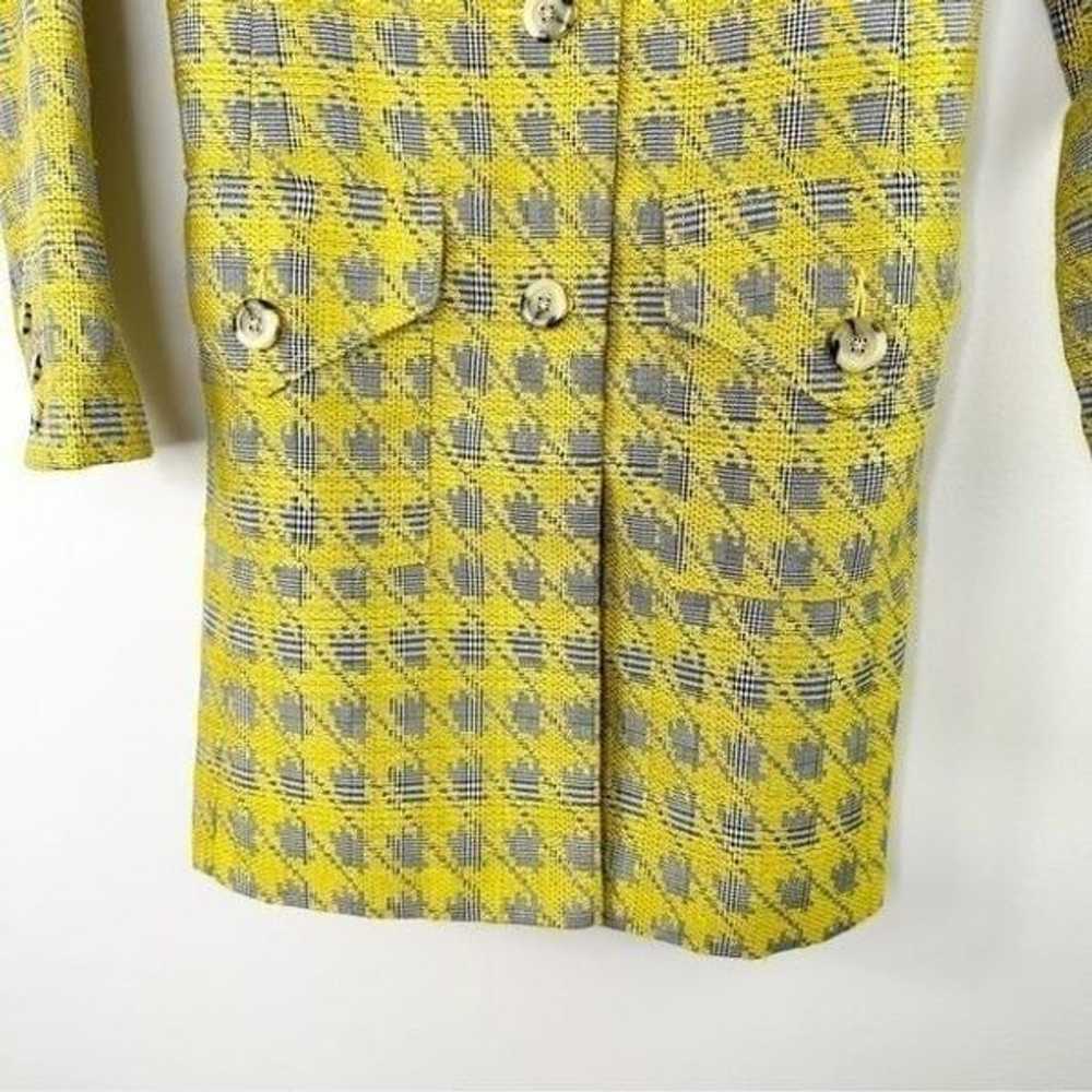 Cabi Regency Yellow Houndstooth Coat Long Jacket … - image 6