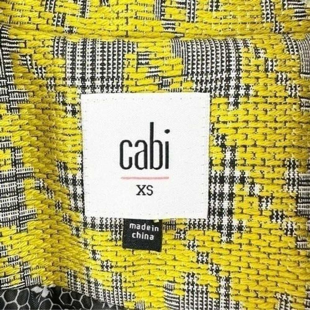 Cabi Regency Yellow Houndstooth Coat Long Jacket … - image 9