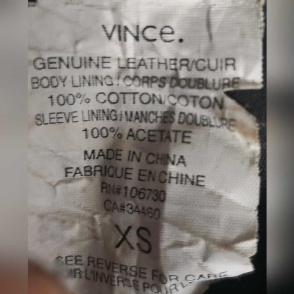 Vince Genuine Leather Jacket Size XS - image 11