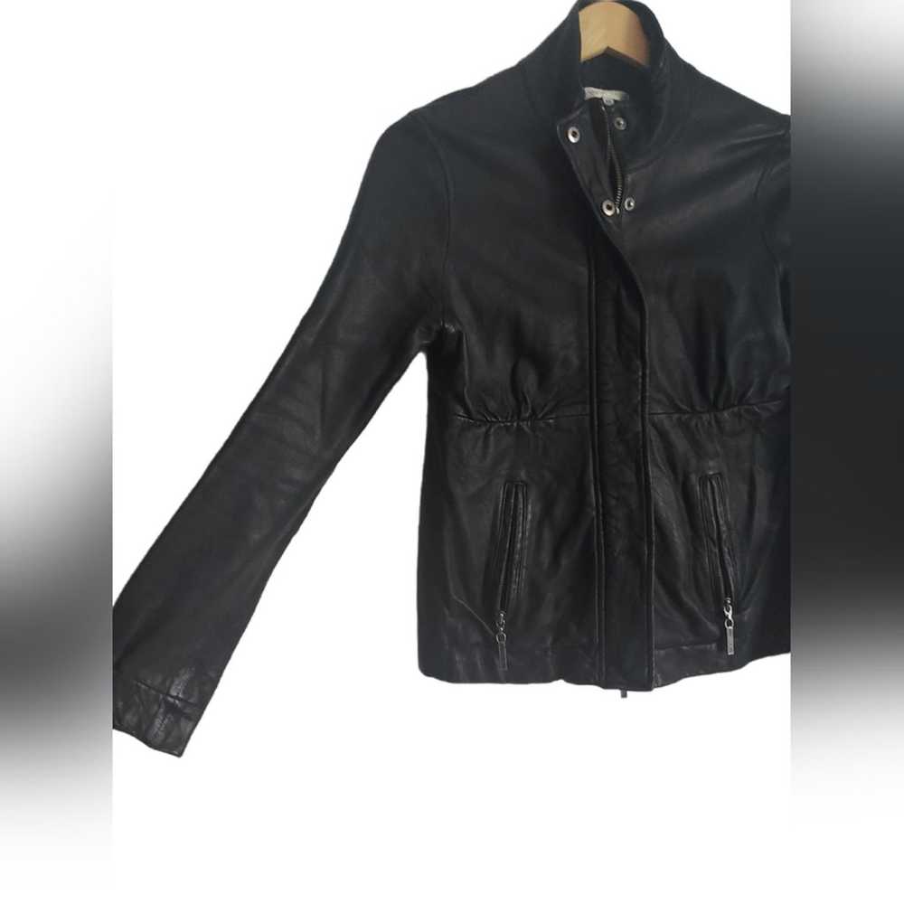 Vince Genuine Leather Jacket Size XS - image 3