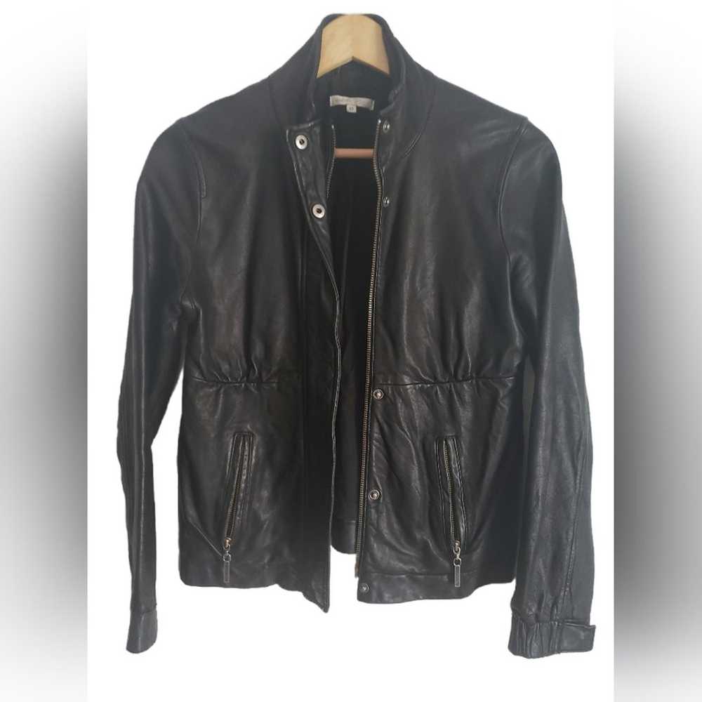 Vince Genuine Leather Jacket Size XS - image 4