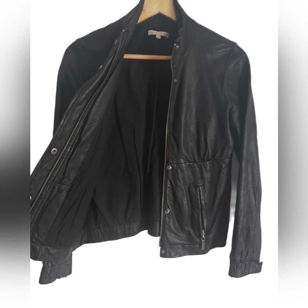 Vince Genuine Leather Jacket Size XS - image 5