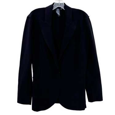 Norma Kamali Black Single Breasted Jacket Blazer … - image 1