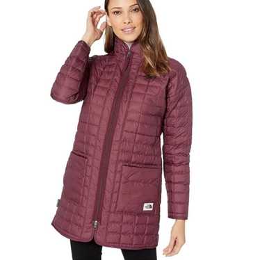 North face thermoball eco long quilted jacket in … - image 1